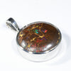 Australian Opal Matrix Silver Pendant with Silver Chain (17mm x 16mm)  Code - Y470