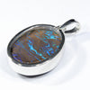 Australian Opal Matrix Silver Pendant with Silver Chain (19mm x 14mm)  Code - Y471