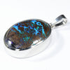 Australian Opal Matrix Silver Pendant with Silver Chain (19mm x 14mm)  Code - Y471