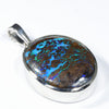 Australian Opal Matrix Silver Pendant with Silver Chain (19mm x 14mm)  Code - Y471