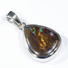 Australian Opal Matrix Silver Pendant with Silver Chain (13.5mm x 10mm)  Code - Y469