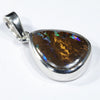 Australian Opal Matrix Silver Pendant with Silver Chain (13.5mm x 10mm)  Code - Y469