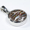 Australian Opal Matrix Silver Pendant with Silver Chain (11mm x 11mm)  Code - Y468
