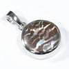 Australian Opal Matrix Silver Pendant with Silver Chain (11mm x 11mm)  Code - Y468