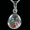 Australian Opal Matrix Silver Pendant with Silver Chain (9mm x 7.2mm)  Code - Y475