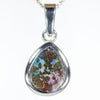 Australian Opal Matrix Silver Pendant with Silver Chain (9mm x 7.2mm)  Code - Y475