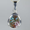 Australian Opal Matrix Silver Pendant with Silver Chain (9mm x 7.2mm)  Code - Y475