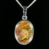Australian Opal Matrix Silver Pendant with Silver Chain (15mm x 10mm)  Code - Y474