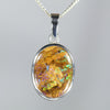 Australian Opal Matrix Silver Pendant with Silver Chain (15mm x 10mm)  Code - Y474