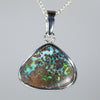 Australian Opal Matrix Silver Pendant with Silver Chain (14.5mm x 11mm)  Code - Y472