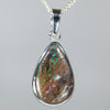 Australian Opal Matrix Silver Pendant with Silver Chain (16mm x 10mm)  Code - Y467