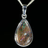Australian Opal Matrix Silver Pendant with Silver Chain (16mm x 10mm)  Code - Y467