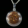 Australian Opal Matrix Silver Pendant with Silver Chain (17mm x 16mm)  Code - Y470