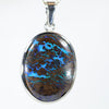 Australian Opal Matrix Silver Pendant with Silver Chain (19mm x 14mm)  Code - Y471