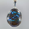 Australian Opal Matrix Silver Pendant with Silver Chain (19mm x 14mm)  Code - Y471