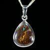 Australian Opal Matrix Silver Pendant with Silver Chain (13.5mm x 10mm)  Code - Y469