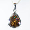 Australian Opal Matrix Silver Pendant with Silver Chain (13.5mm x 10mm)  Code - Y469