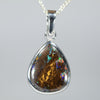 Australian Opal Matrix Silver Pendant with Silver Chain (13.5mm x 10mm)  Code - Y469