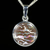 Australian Opal Matrix Silver Pendant with Silver Chain (11mm x 11mm)  Code - Y468