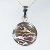 Australian Opal Matrix Silver Pendant with Silver Chain (11mm x 11mm)  Code - Y468