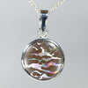 Australian Opal Matrix Silver Pendant with Silver Chain (11mm x 11mm)  Code - Y468