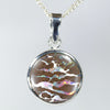 Australian Opal Matrix Silver Pendant with Silver Chain (11mm x 11mm)  Code - Y468