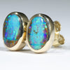Gold Opal Studs - Opal Birthstone for October - Australian Opal Shop - Qld