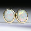 Gold Opal Studs - Opal Birthstone for October - Australian Opal Shop - Qld