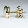 Coober Pedy White Opal Gold Earrings (6 x 5.5mm) Code W76