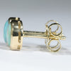 Coober Pedy Crystal Opal Gold Earrings (6 x 5mm) Code W60