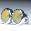 Australian Boulder Opal Silver Earrings (8mm x 6.5mm) Code - V109