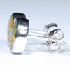 Australian Boulder Opal Silver Earrings (8mm x 6.5mm) Code - V109
