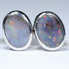Australian Boulder Opal Silver Earrings (8.5mm x 6mm) Code - V110