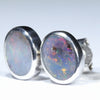 Australian Boulder Opal Silver Earrings (8.5mm x 6mm) Code - V110