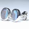 Australian Boulder Opal Silver Earrings (7.5mm x 6mm) Code - V98