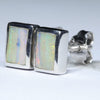 Australian Boulder Opal Silver Earrings (7mm x 5mm) Code - V99