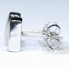 Australian Boulder Opal Silver Earrings (7mm x 5mm) Code - V99