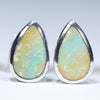 Australian Boulder Opal Silver Earrings (8mm x 5.5mm) Code - V95