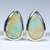 Australian Boulder Opal Silver Earrings (8mm x 5.5mm) Code - V95