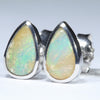 Australian Boulder Opal Silver Earrings (8mm x 5.5mm) Code - V95
