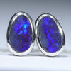 Australian Boulder Opal Silver Earrings (7.5mm x 5mm) Code - V112