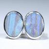Australian Boulder Opal Silver Earrings (11mm x 8mm) Code - V96