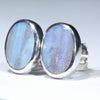 Australian Boulder Opal Silver Earrings (11mm x 8mm) Code - V96