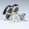 Australian Boulder Opal Silver Earrings (11mm x 8mm) Code - V96