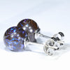 Australian Boulder Opal Matrix Silver Stud Earrings (8.5mm) Code V111