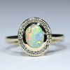 Natural Australian Queensland Pipe Opal Gold and Diamond Ring