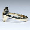 Natural Solid Australian Pipe Opal and Diamond Gold Ring - Size 7 US Code - T49