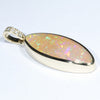 Natural Solid Australian Pipe Opal Gold Pendant (26mm x 9.5mm) Code - Z142