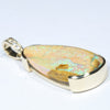 Natural Solid Australian Pipe Opal Gold Pendant (26mm x 12mm) Code - Z160