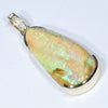 Natural Solid Australian Pipe Opal Gold Pendant (26mm x 12mm) Code - Z160